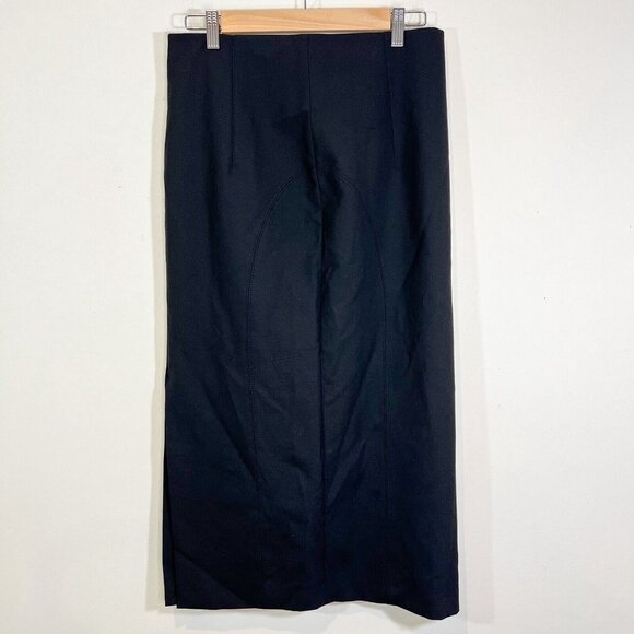 ZARA Pencil Skirt Size M Black Back Zipper Closure High Rise Midi Size Medium - Picture 3 of 8